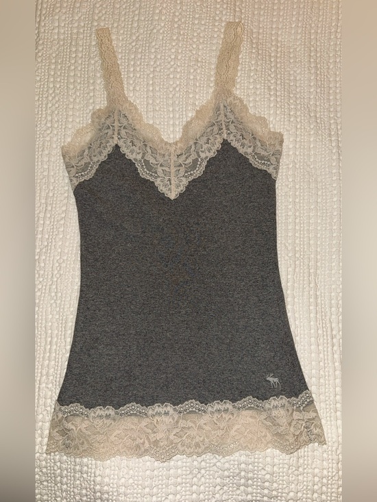 Abercrombie & Fitch Tops - Pristine Abercrombie Fitch Cami Tank Top Size Small Baby Doll Lace Trim Y2K